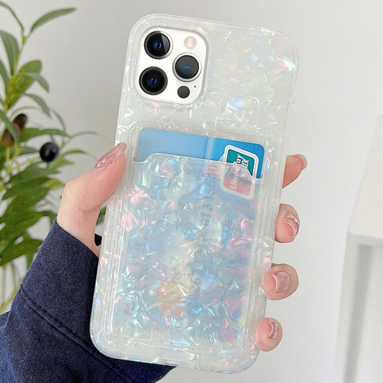 

Shell Texture TPU Protective Case with Card Slot For iPhone 12 / 12 Pro(Color)