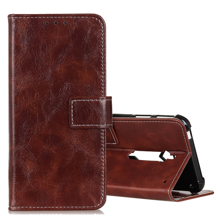 

For ZTE Red Magic 3S Retro Crazy Horse Texture Horizontal Flip Leather Case with Holder & Card Slots & Photo Frame & Wallet(Brown)