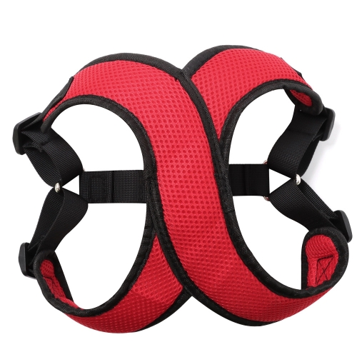 

Vest-style Nylon Mesh Breathable Pet Chest Strap Dog Traction Rope, Size:M(Red)