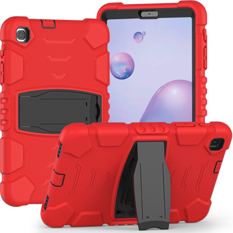 

For Samsung Galaxy Tab A8.4 2020 T307 3-Layer Protection Screen Frame + PC + Silicone Shockproof Combination Case with Holder(Red+Black)