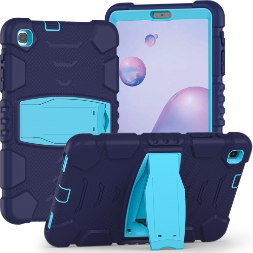 

For Samsung Galaxy Tab A8.4 2020 T307 3-Layer Protection Screen Frame + PC + Silicone Shockproof Combination Case with Holder(NavyBlue+Blue)