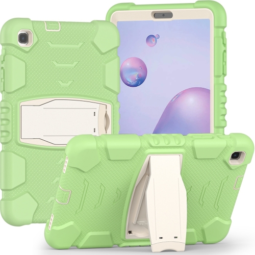

For Samsung Galaxy Tab A8.4 2020 T307 3-Layer Protection Screen Frame + PC + Silicone Shockproof Combination Case with Holder(Matcha Green)