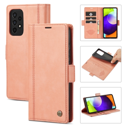 

For Samsung Galaxy A52 5G / 4G LC.IMEEKE Magnetic Buckle PU + TPU Horizontal Flip Leather Case with Holder & Card Slots & Wallet(Rose Gold)