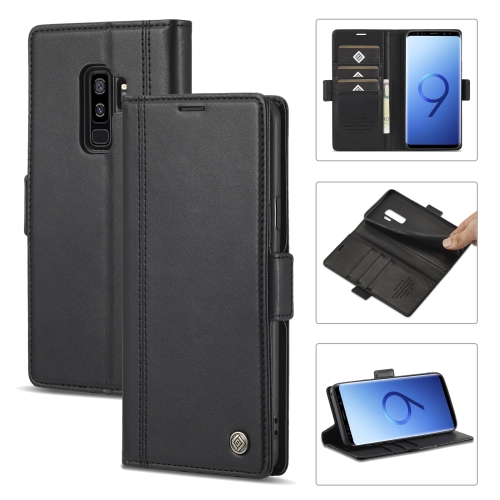

For Samsung Galaxy S9 LC.IMEEKE Magnetic Buckle PU + TPU Horizontal Flip Leather Case with Holder & Card Slots & Wallet(Black)