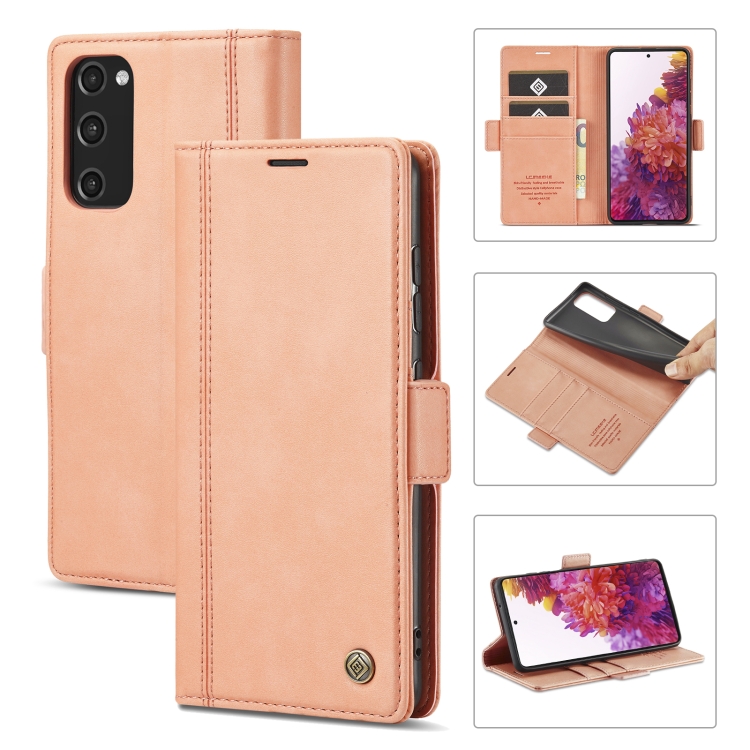 

For Samsung Galaxy S20+ LC.IMEEKE Magnetic Buckle PU + TPU Horizontal Flip Leather Case with Holder & Card Slots & Wallet(Rose Gold)