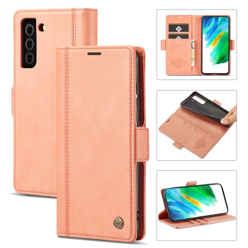 

For Samsung Galaxy S21 5G LC.IMEEKE Magnetic Buckle PU + TPU Horizontal Flip Leather Case with Holder & Card Slots & Wallet(Rose Gold)
