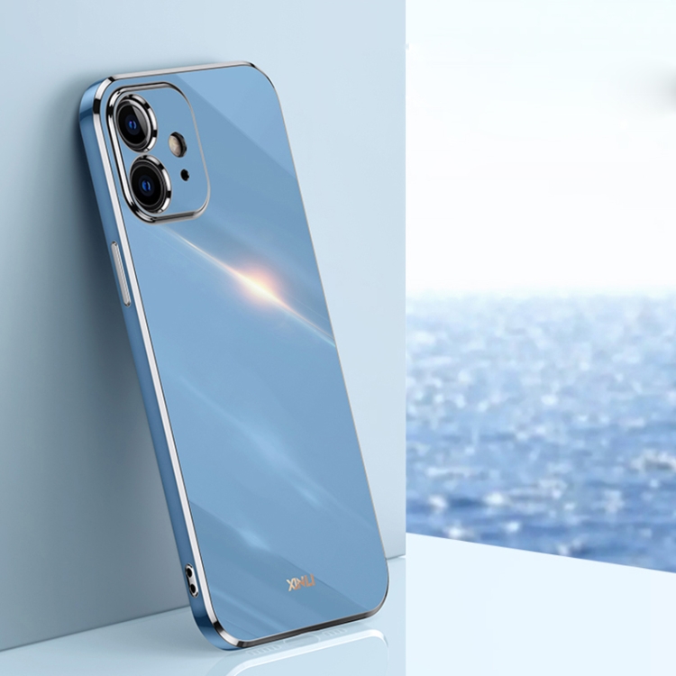 

XINLI Straight 6D Plating Gold Edge TPU Shockproof Case For iPhone 11(Celestial Blue)