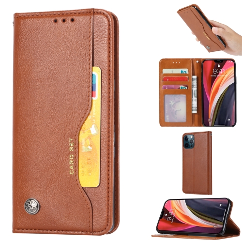 

Knead Skin Texture Horizontal Flip Leather Case with Photo Frame & Holder & Card Slots & Wallet For iPhone 13 Pro(Brown)