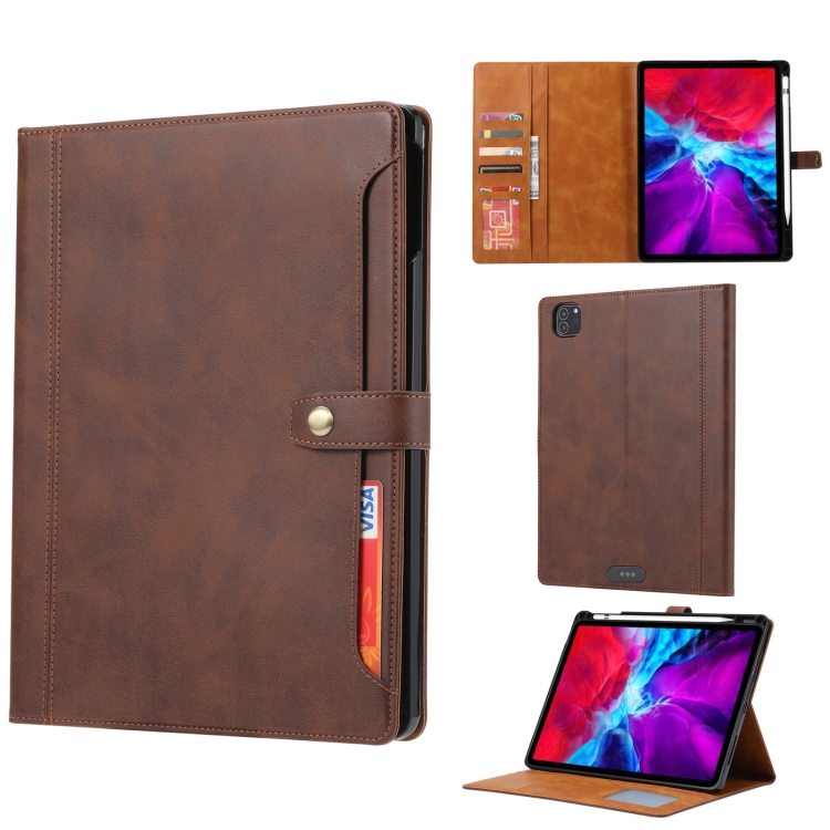 Calf Texture Double Fold Clasp Horizontal Flip Leather Tablet Case with Photo Frame & Holder & Card Slots & Wallet For iPad Pro 11 inch 2021(Brown)
Calf Texture Double Fold Clasp Horizontal Flip Leather Tablet Case with Photo Frame & Holder & Card Slots & Wallet For iPad Pro 11 inch 2021(Brown)