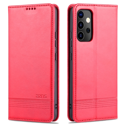 

For Samsung Galaxy A82 5G AZNS Magnetic Calf Texture Horizontal Flip Leather Case with Card Slots & Holder & Wallet(红色)