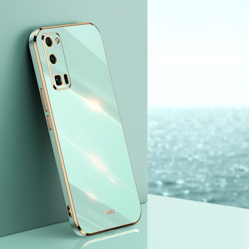 

For Honor 30 Pro XINLI Straight 6D Plating Gold Edge TPU Shockproof Case(Mint Green)