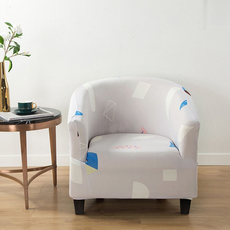 

Elastic All-inclusive Single Semicircle Printed Sofa Cover(Color Geometry)