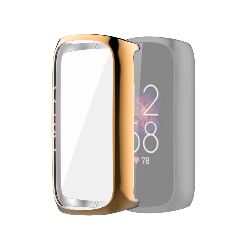

For Fitbit Luxe Full Coverage TPU Electroplating Protective Case Cover(Rose Gold)