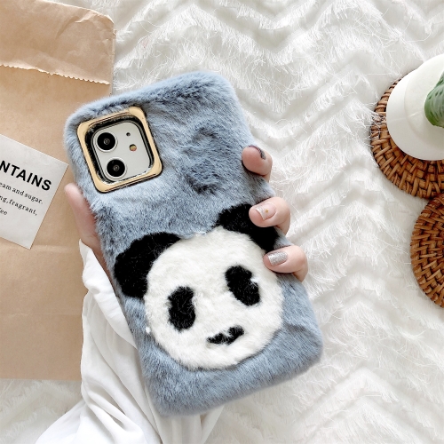 

For iPhone 11 Pro Plush Panda Phone Protect Case(Blue)