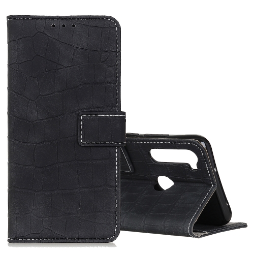 

For Xiaomi Redmi Note 8T Crocodile Texture Horizontal Flip Leather Case with Holder & Card Slots & Wallet(Black)