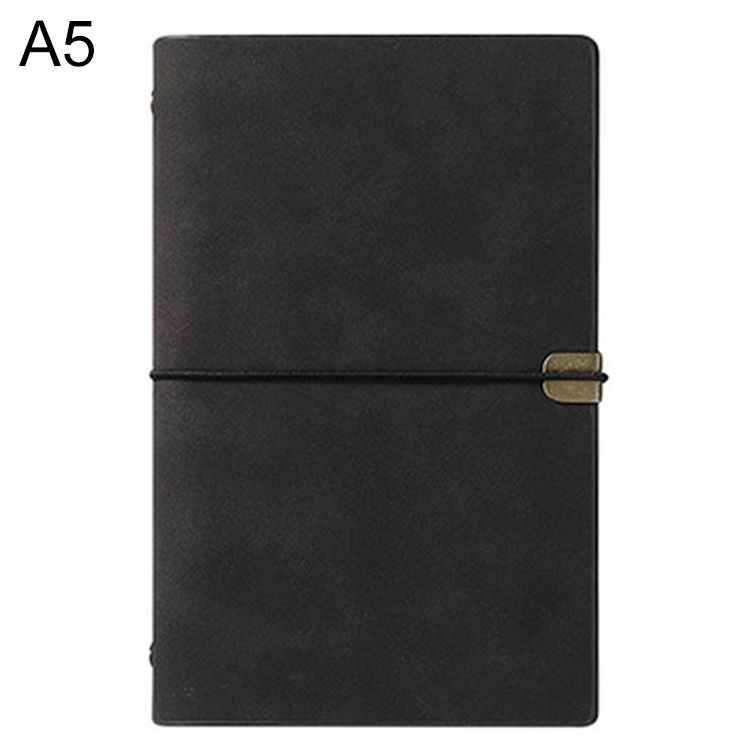

A5 Retro Loose-leaf Notepad Portable Creative Notebook(Black)