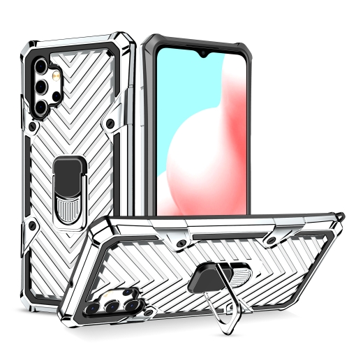 

For Samsung Galaxy A32 5G Cool Armor PC + TPU Shockproof Case with 360 Degree Rotation Ring Holder(Silver)