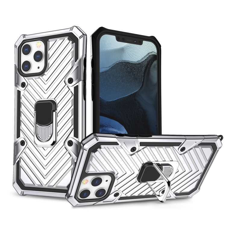 

Cool Armor PC + TPU Shockproof Case with 360 Degree Rotation Ring Holder For iPhone 13 Pro(Silver)
