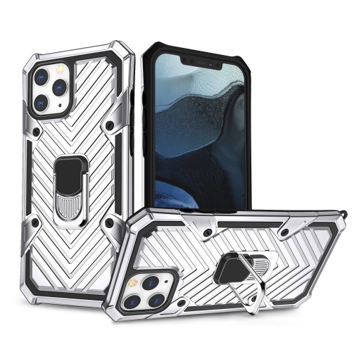 

Cool Armor PC + TPU Shockproof Case with 360 Degree Rotation Ring Holder For iPhone 13 Pro Max(Silver)