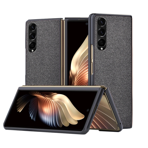 

For Samsung Galaxy Z Fold3 5G Sea Sand Cloth Texture Shockproof PC+ TPU Protective Case(Black)