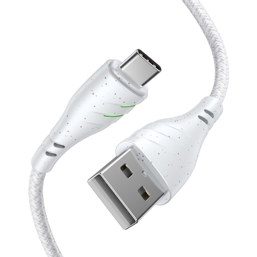 

JOYROOM S-1230M6 Lightning Skystar Series USB to Type-C / USB-C 3A Nylon Braid Data Cable, Length: 1.2m(White)