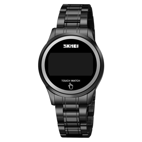 

SKMEI 1737 Round Dial LED Digital Display Touch Luminous Electronic Watch(Black)