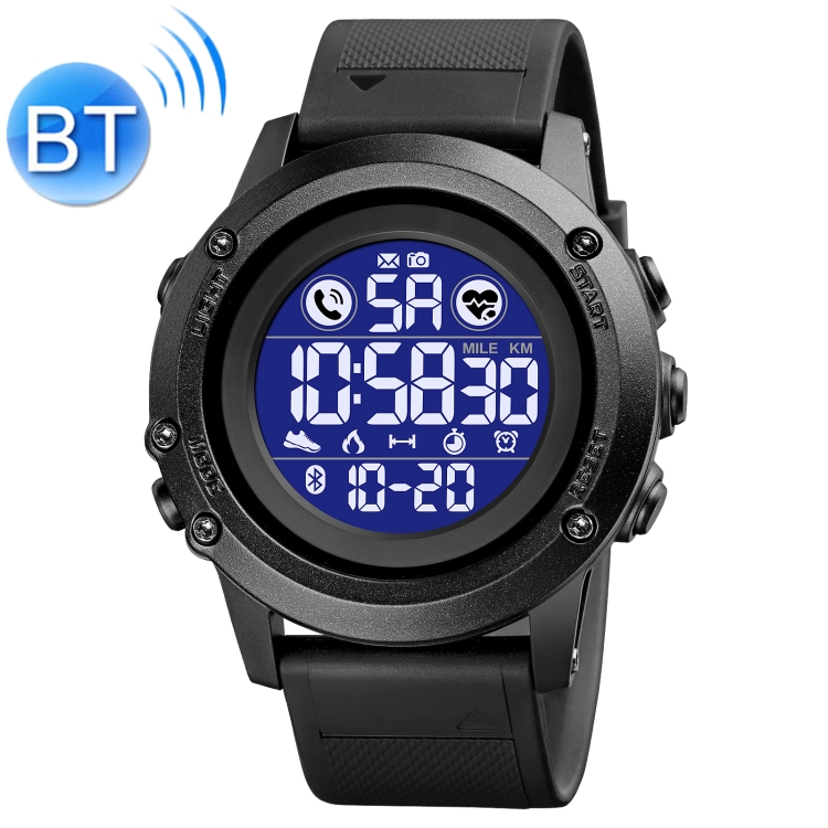 

SKMEI 1746 Bluetooth Smart Watch, Support Heart Rate / Sleep Monitoring & Remote Shooting & Step Counting(Black)