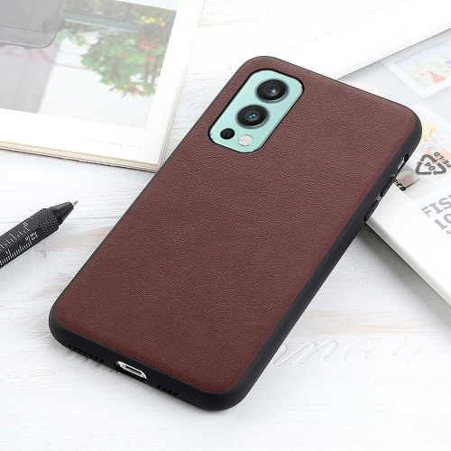 

For OnePlus Nord 2 5G Lambskin Texture Protective Case(Brown)