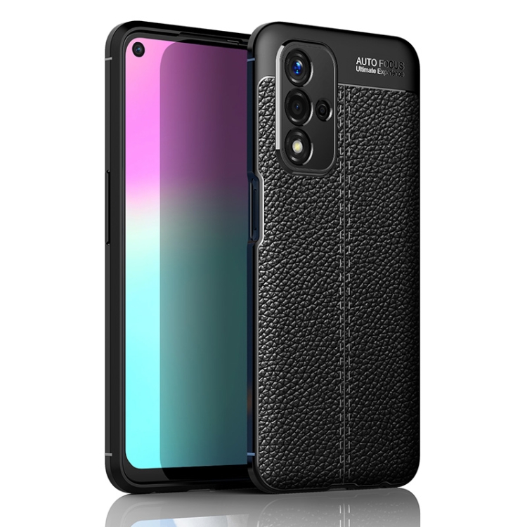 

For OPPO A93s 5G Litchi Texture TPU Shockproof Case(Black)
