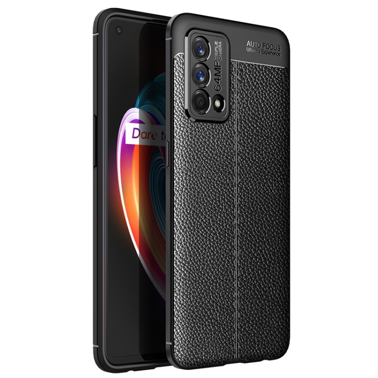 

For OPPO Realme Q3 Pro 5G Carnival Version Litchi Texture TPU Shockproof Case(Black)