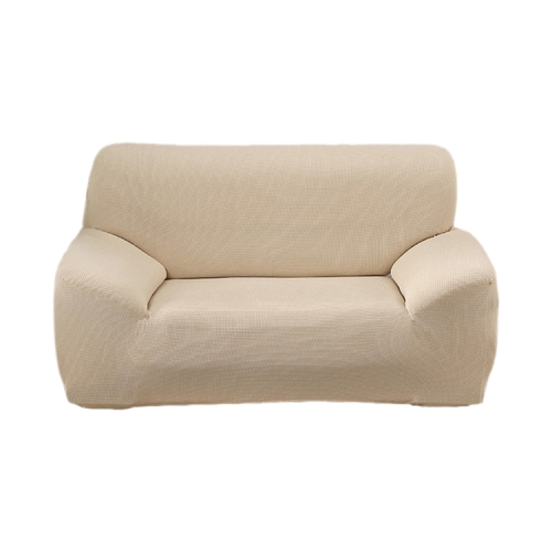 

Double Seat Corn Grain Knitted Fabric Elastic Thickened Full Coverage Sofa Cover, Color:Beige