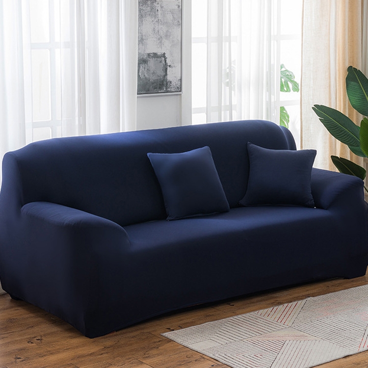 

Four Seasons Solid Color Elastic Full Coverage Non-slip Sofa Cover(Navy)