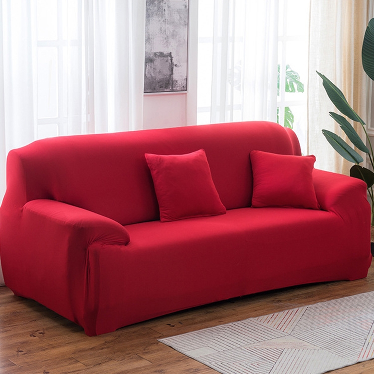 

Four Seasons Solid Color Elastic Full Coverage Non-slip Sofa Cover(Red)