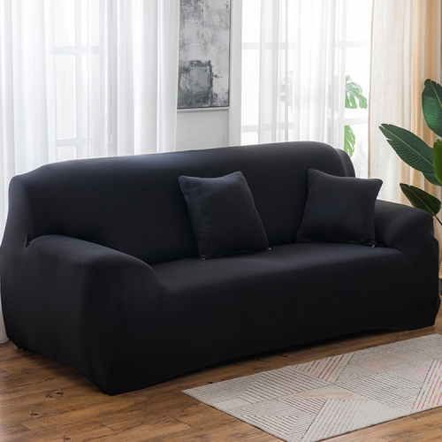 

Four Seasons Solid Color Elastic Full Coverage Non-slip Sofa Cover(Black)