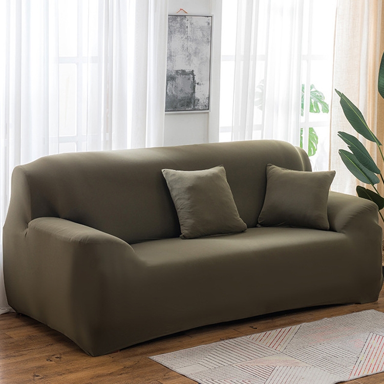 

Four Seasons Solid Color Elastic Full Coverage Non-slip Sofa Cover(Army Green)
