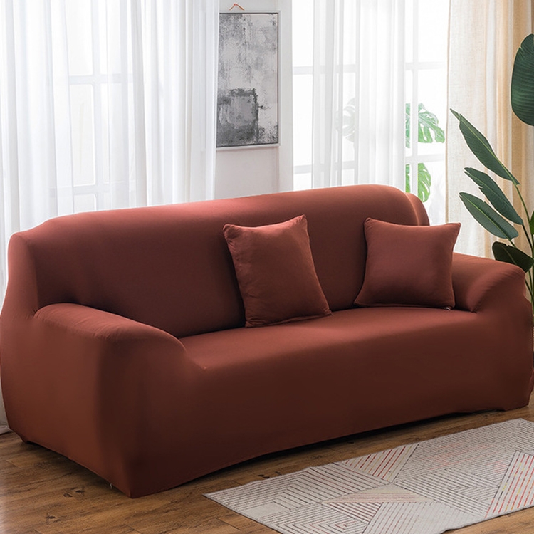 

Four Seasons Solid Color Elastic Full Coverage Non-slip Sofa Cover(Light Coffee)