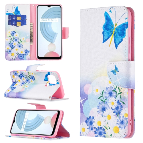 

For OPPO Realme C21 / C20 Colored Drawing Pattern Horizontal Flip Leather Case with Holder & Card Slots & Wallet(Butterfly Love)