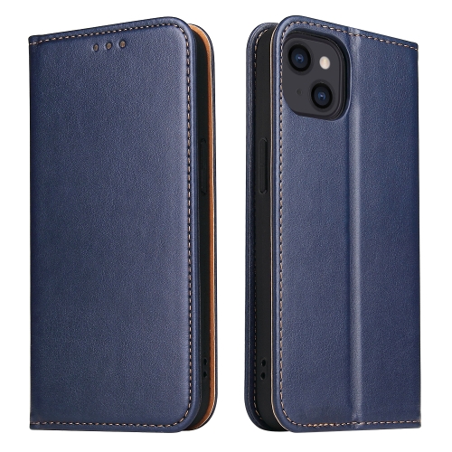 

Fierre Shann PU Leather Texture Horizontal Flip Leather Case with Holder & Card Slots & Wallet For iPhone 13 mini(Blue)