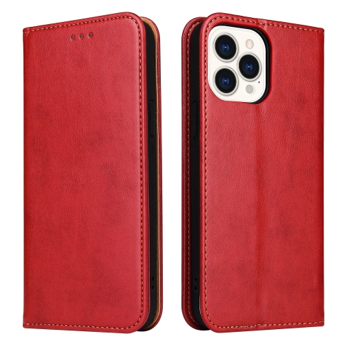 

Fierre Shann PU Leather Texture Horizontal Flip Leather Case with Holder & Card Slots & Wallet For iPhone 13 Pro(Red)