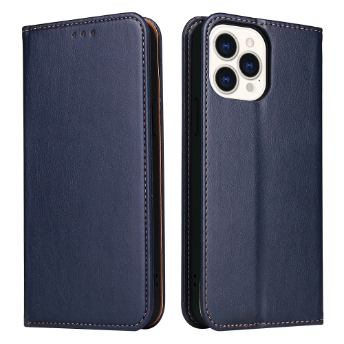 

Fierre Shann PU Leather Texture Horizontal Flip Leather Case with Holder & Card Slots & Wallet For iPhone 13 Pro(Blue)