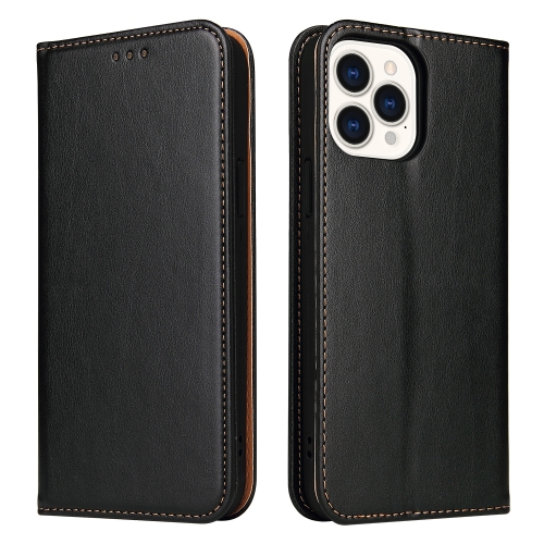 

Fierre Shann PU Leather Texture Horizontal Flip Leather Case with Holder & Card Slots & Wallet For iPhone 13 Pro Max(Black)