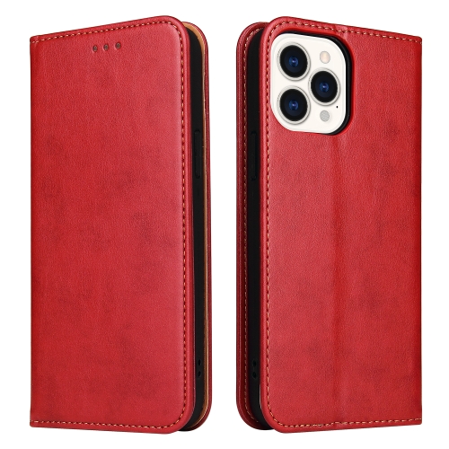 

Fierre Shann PU Leather Texture Horizontal Flip Leather Case with Holder & Card Slots & Wallet For iPhone 13 Pro Max(Red)