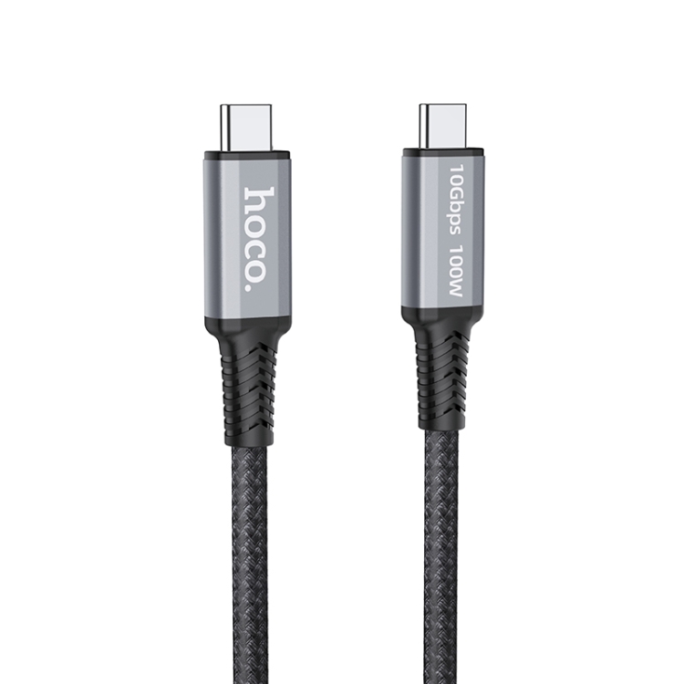 

hoco US01 USB3.1 GEN2 10Gbps 100W Super-speed HD Transmission Charging Data Cable, Length:1.8m(Black)