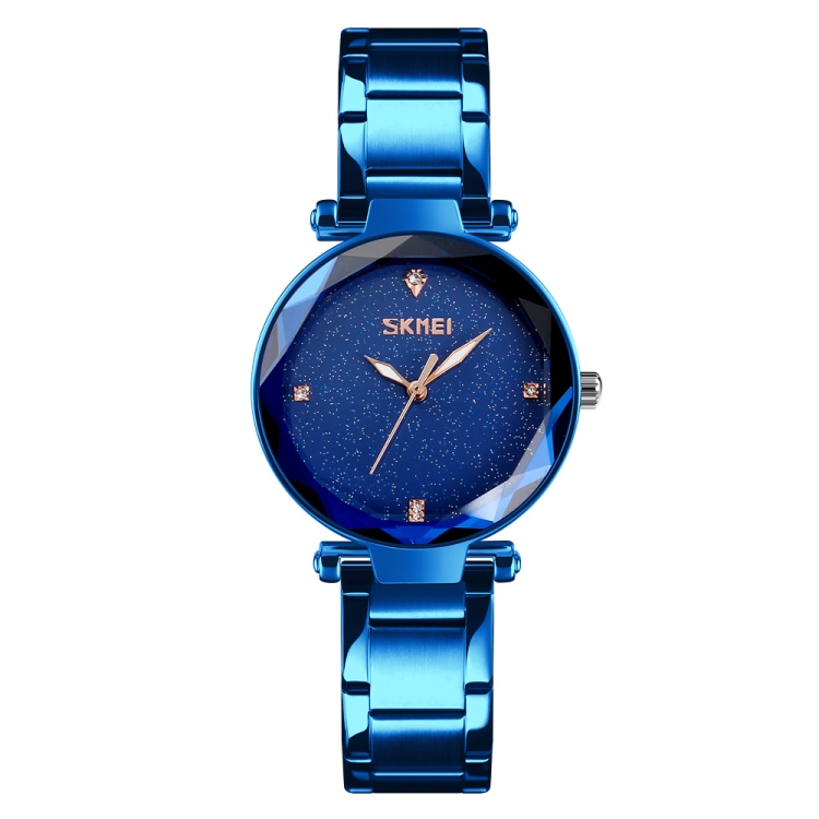 

SKMEI 9180 Starry Sky Dial Stainless Steel Strap Quartz Watch for Ladies(Blue)