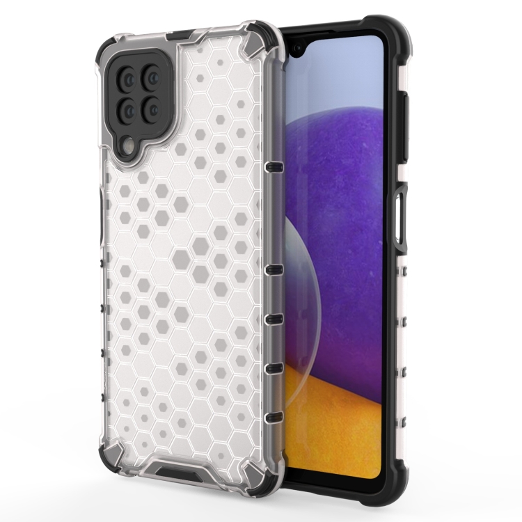 

For Samsung Galaxy M32 4G Shockproof Honeycomb PC + TPU Protective Case(White)