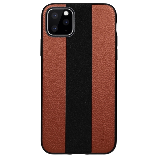 

For iPhone 11 Pro SULADA Anti-slip TPU + Handmade Leather Protective Case(Brown)