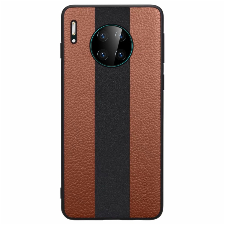 

For Huawei Mate 30 Pro SULADA Anti-slip TPU + Handmade Leather Protective Case(Brown)