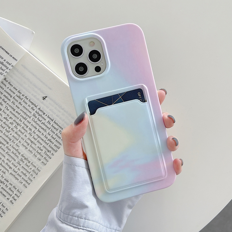 

IMD Pattern TPU Case with Card Slot For iPhone 11(Dazzle Rainbow)