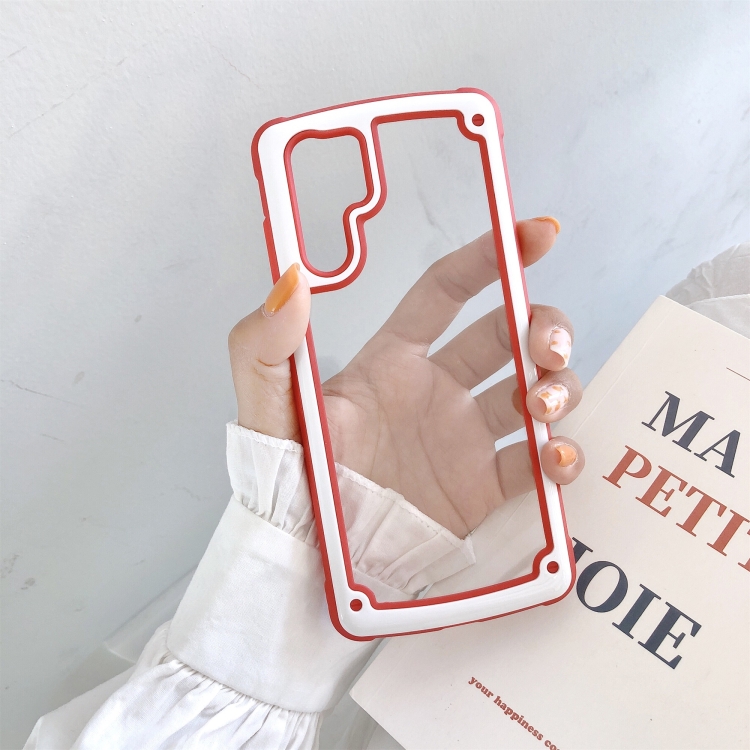 

For Huawei P30 Pro Candy-Colored TPU Transparent Shockproof Case(Red)