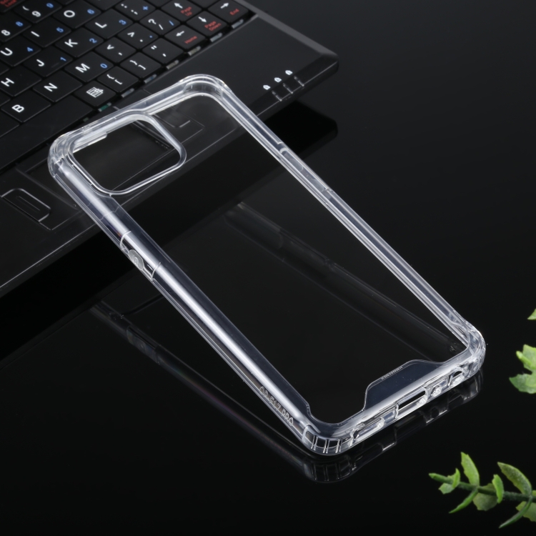 

For OPPO Reno4 Lite / F17 Pro Four-corner Shockproof Transparent TPU + PC Protective Case